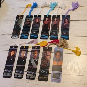 Vintage Lot of 90s Star Trek Bookmark with Tassel - TNG, First Contact